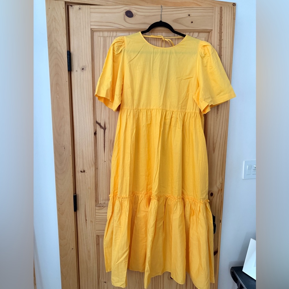 Kitri x Jessie Bush Orange Yellow Maxi Dress